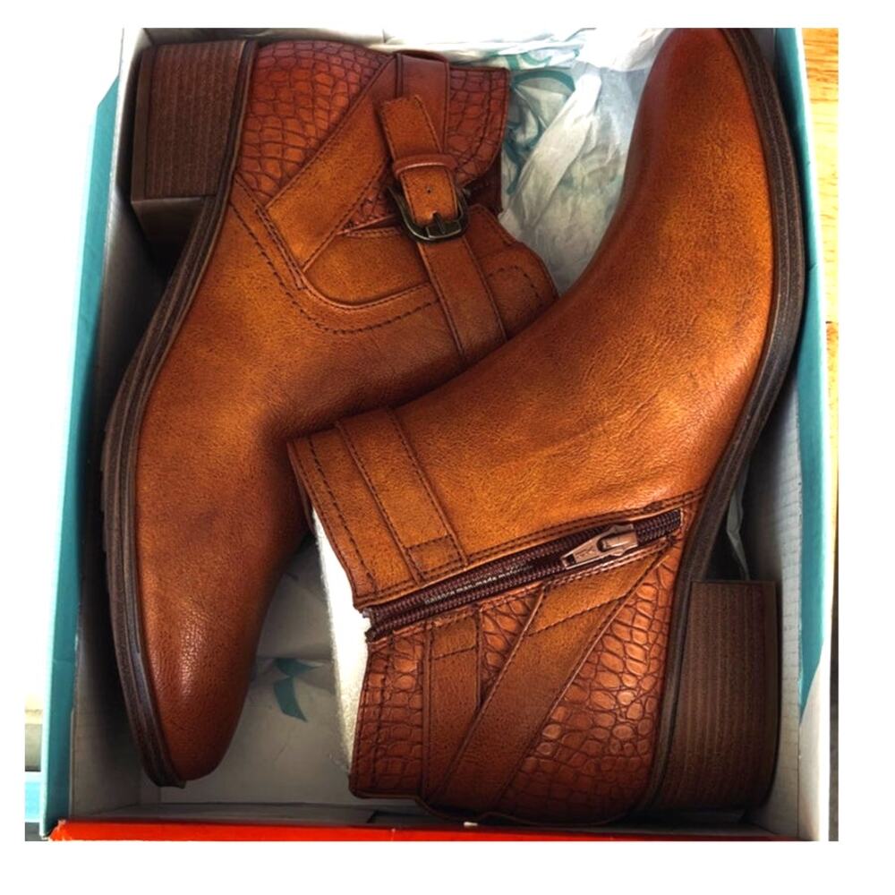 Baretraps MACI Women's Boots Acorn Croco Size 11M - Picture 2 of 8